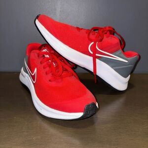 Nike Star Runner 3 Boys 4.5 Lace Up Sneakers Athletic Shoes Red